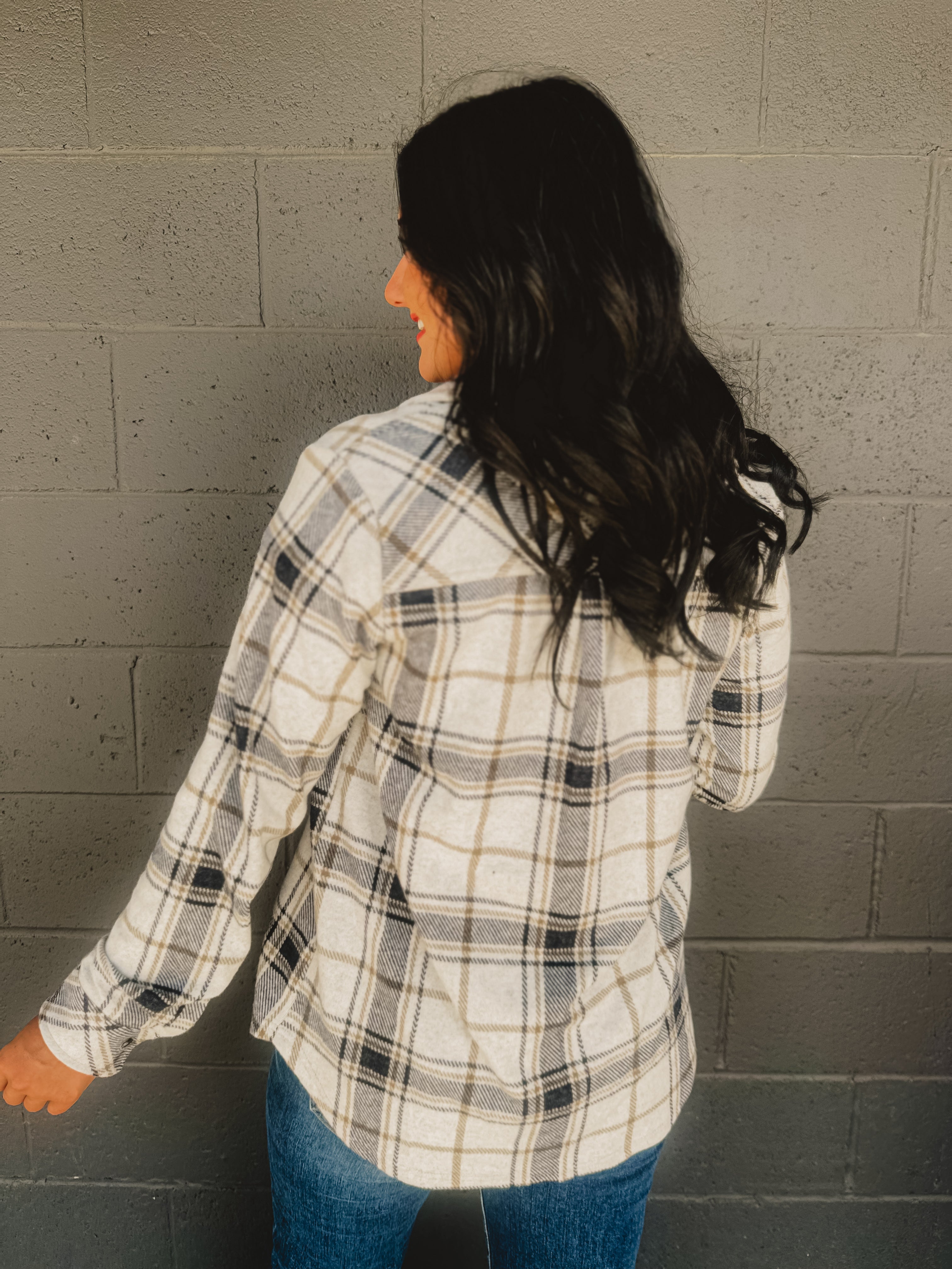 Plaid Button Up Flannel - Black Multi